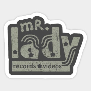 Mr. Lady Records 1996 Vintage Sticker